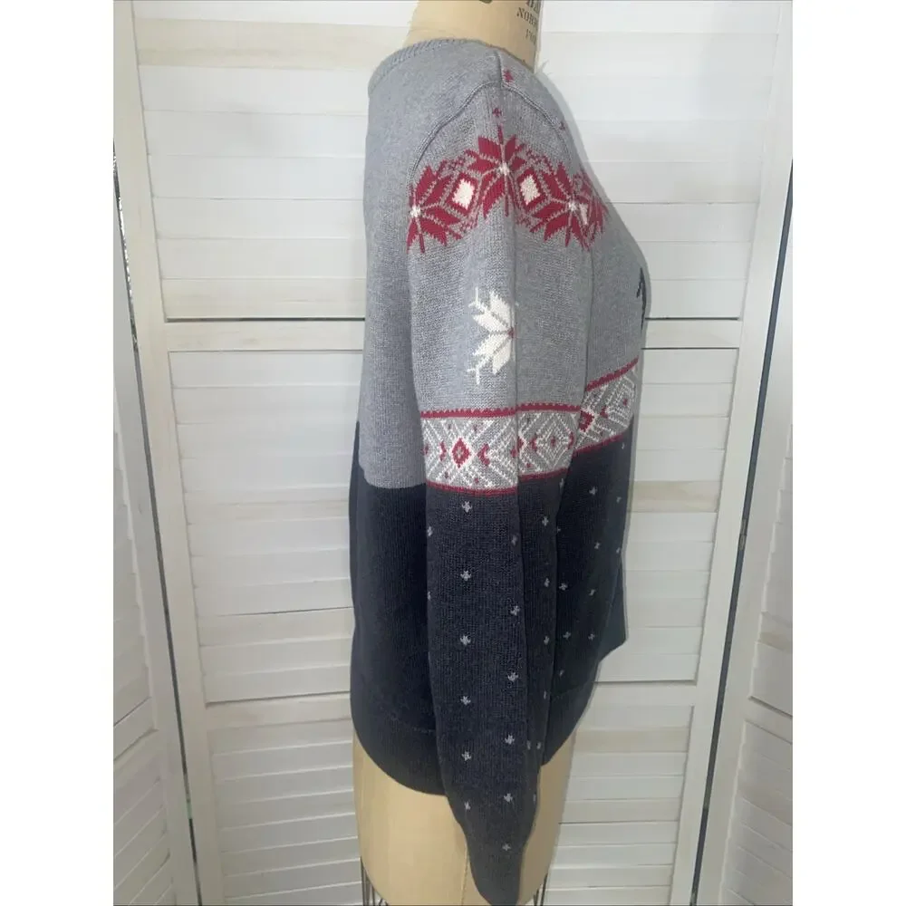 Chaps Crewneck Family Holiday Sweater Women's X-Large Christmas Reindeer